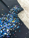 Crystal Paint-Splattered Cotton T-Shirt - Black | FREE SHIPPING